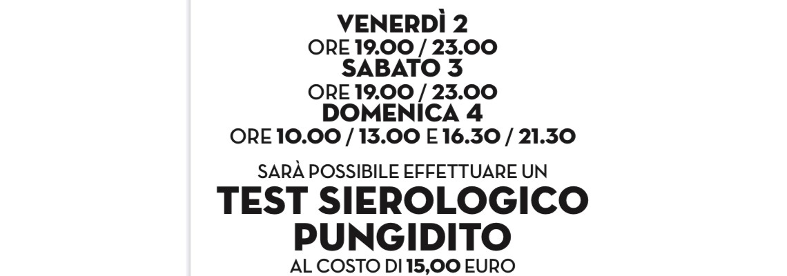 volantino test sierologici
