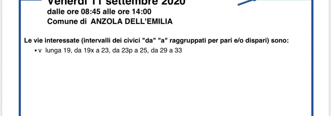 sospensione enel 11 settembre